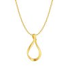 Sterling Silver Pendant Over 18K Yellow Gold Plated With Chain 18 Inches