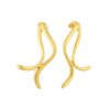Sterling Silver Earrings Over 18K Yellow Gold Plated