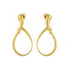 Sterling Silver Earrings Over 18K Yellow Gold Plated
