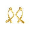 Sterling Silver Earrings Over 18K Yellow Gold Plated