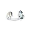 Sterling Silver Sky Blue Topaz With Freshwater Pearl Ring