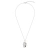 Sterling Silver Black And White Mother of Pearl Dolphin Pendant With Chain 18 Inches