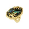 Sterling Silver Abalone Ring Over 18K Yellow Gold Plated