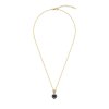 Sterling Silver Lapis Lazuli Pendant Over 18K Yellow Gold Plated With Chain 18 Inches