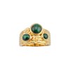 Malachite 18K Yellow Gold Over Sterling Silver Ring
