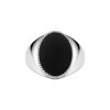 Sterling Silver Black Onyx Signet Ring