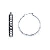 Sterling Silver Beadedl Hoop Earrings