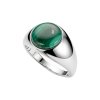Sterling Silver Malachite Men's Ring