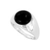 Sterling Silver Black Onyxe Men's Ring