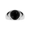 Sterling Silver Black Onyx Signet Men's Ring