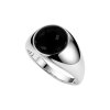 Sterling Silver Black Onyx Signet Men's Ring