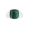 Sterling Silver Malachite Men's Ring