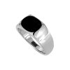 Sterling Silver Black Onyx Men's Ring