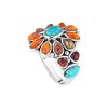 Sterling SilverTurquoise & Multi-Color Spiny Oyster Ring