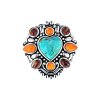 Sterling SilverTurquoise & Multi-Color Spiny Oyster Ring