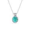 Sterling Silver Turquoiser Pendant With Chain 18 Inches