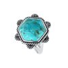 Sterling Silver Octagon Turquoise Earrings