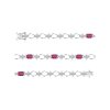 Sterling Silver Ruby Bracelet 7.25 Inches