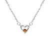 Sterling Silver Heart Necklace 18+2 Inches