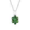 Sterling Silver Chrome Diopside With Chain 18 Inches