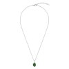 Sterling Silver Chrome Diopside With Chain 18 Inches