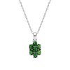 Sterling Silver Chrome Diopside With Chain 18 Inches
