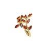 Sterling Silver Garnet Ring Over 18K Yellow Gold Plated
