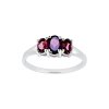 Sterling Silver Garnet Ring