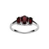 Sterling Silver Garnet Ring
