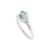 Sterling Silver Sky Blue Topaz & White Topaz Ring