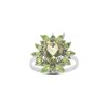 Sterling Silver Lemon Quartz & Peridot Ring