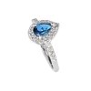 Sterling Silver London Blue Topaz & White Topaz Ring