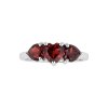 Sterling Silver Garnet Heart Ring