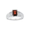 Sterling Silver Garnet Ring