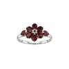Garnet Sterling Silver Ring