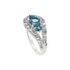 Sterling Silver London Blue Topaz & White Topaz Ring