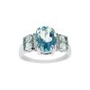 Sterling Silver Sky Blue Topaz & White Topaz Ring