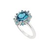 Sterling Silver London Blue Topaz & Swiss Blue Topaz Ring