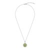 Sterling Silver Peridot Pendant With Chain 18 Inches