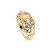 Sterling Silver Ethiopian opal & White Zircon Ring Over 18K Yellow Gold Plated