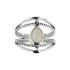 Sterling Silver Rainbow Moonstone Ring