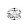 Sterling Silver Rainbow Moonstone Ring
