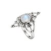 Sterling Silver Rainbow Moonstone Ring