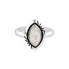 Sterling Silver Rainbow Moonstone  Ring