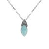 Sterling Silver Larimar Pendant With Chain 18 Inches