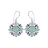 Sterling Silver Larimar & Lapis Earrings