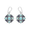 Sterling Silver Larimar & Lapis Earrings