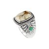 Sterling Silver Wild Horse and Turquoise Men's Ring