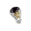 Sterling Silver Black Onyx Two-Tone Eagle Men's Ring