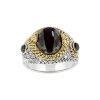 Sterling Silver Black Onyx Two-Tone Snake Men's Ring